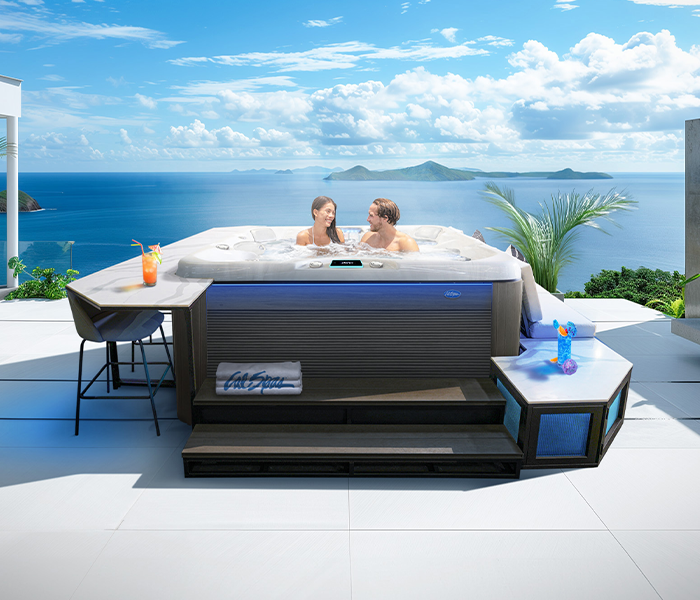 Calspas hot tub being used in a family setting - Tustin